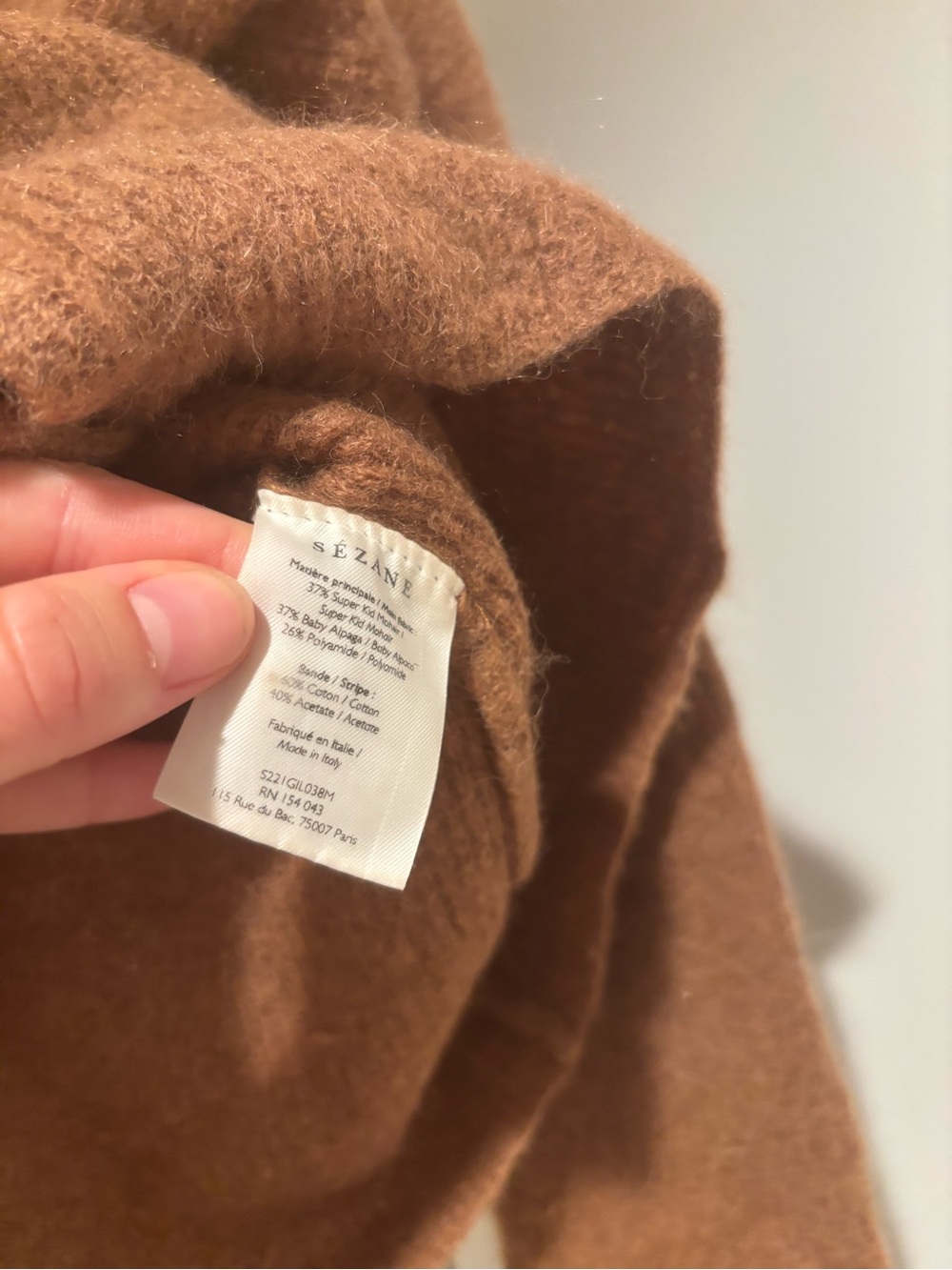 Sézane Brown Gaspard Cardigan XS – Small wear and tear (See Photos) - Picture 4 of 8